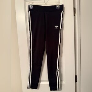 Adidas Leggings with 3 White Stripes